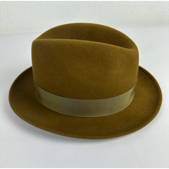 Goorin Bros "Dean the Butcher" 100% Wool Fedora Hat Size XL Whiskey Brown - Picture 3 of 9